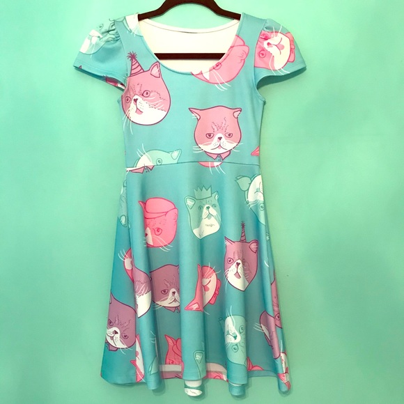 Rare Lolita kawaii Japan LA cat dress - Picture 1 of 3